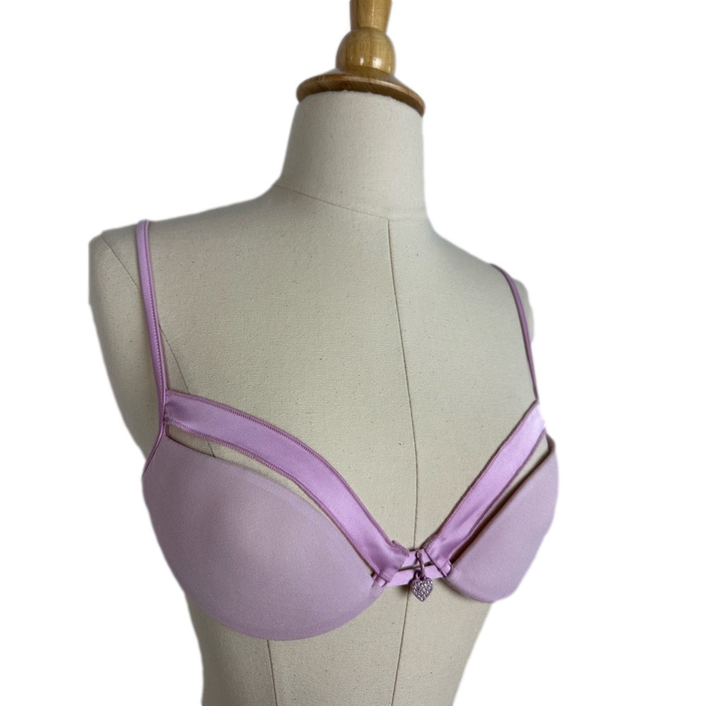 NWT La Perla Pink Underwire Bra With Heart Charm Sz 34B - Picture 4 of 6